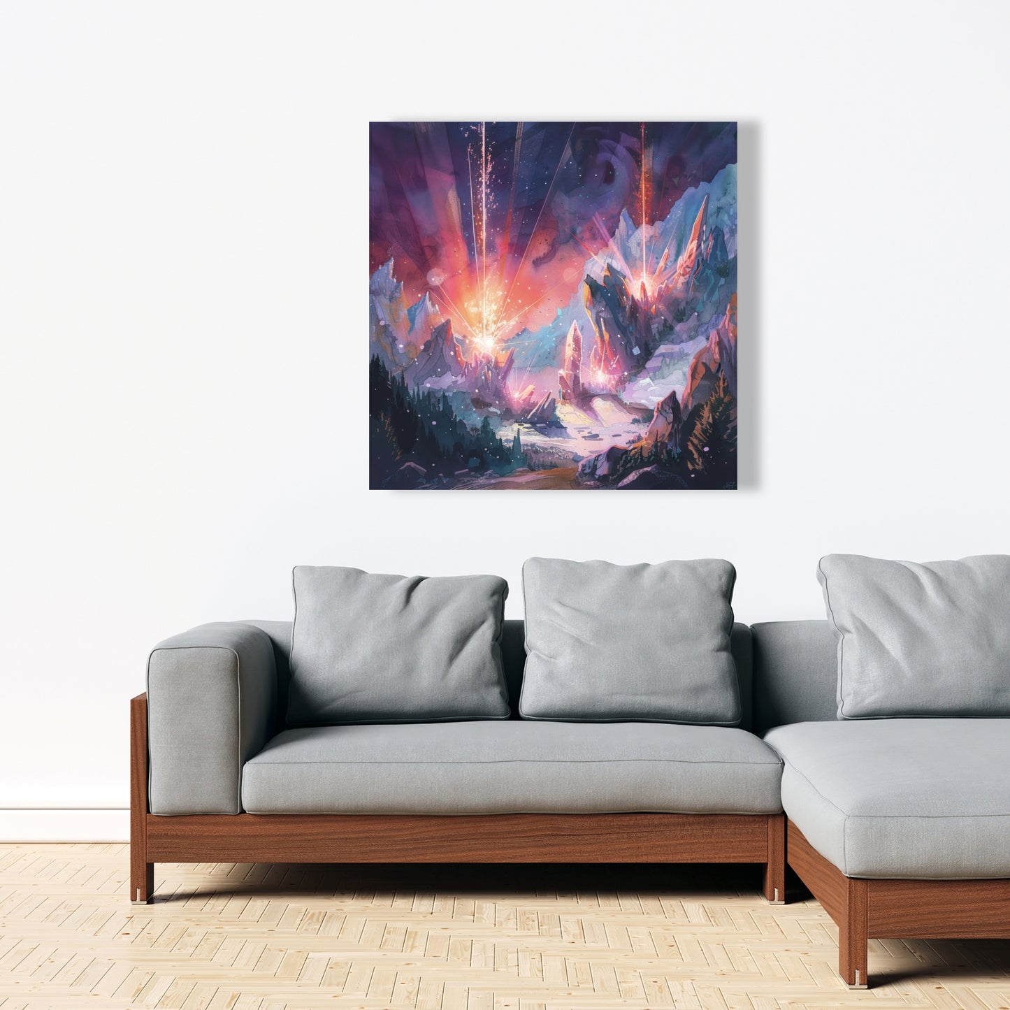 Beaming Signal - Blue Canvas Art for Stunning Home Decor