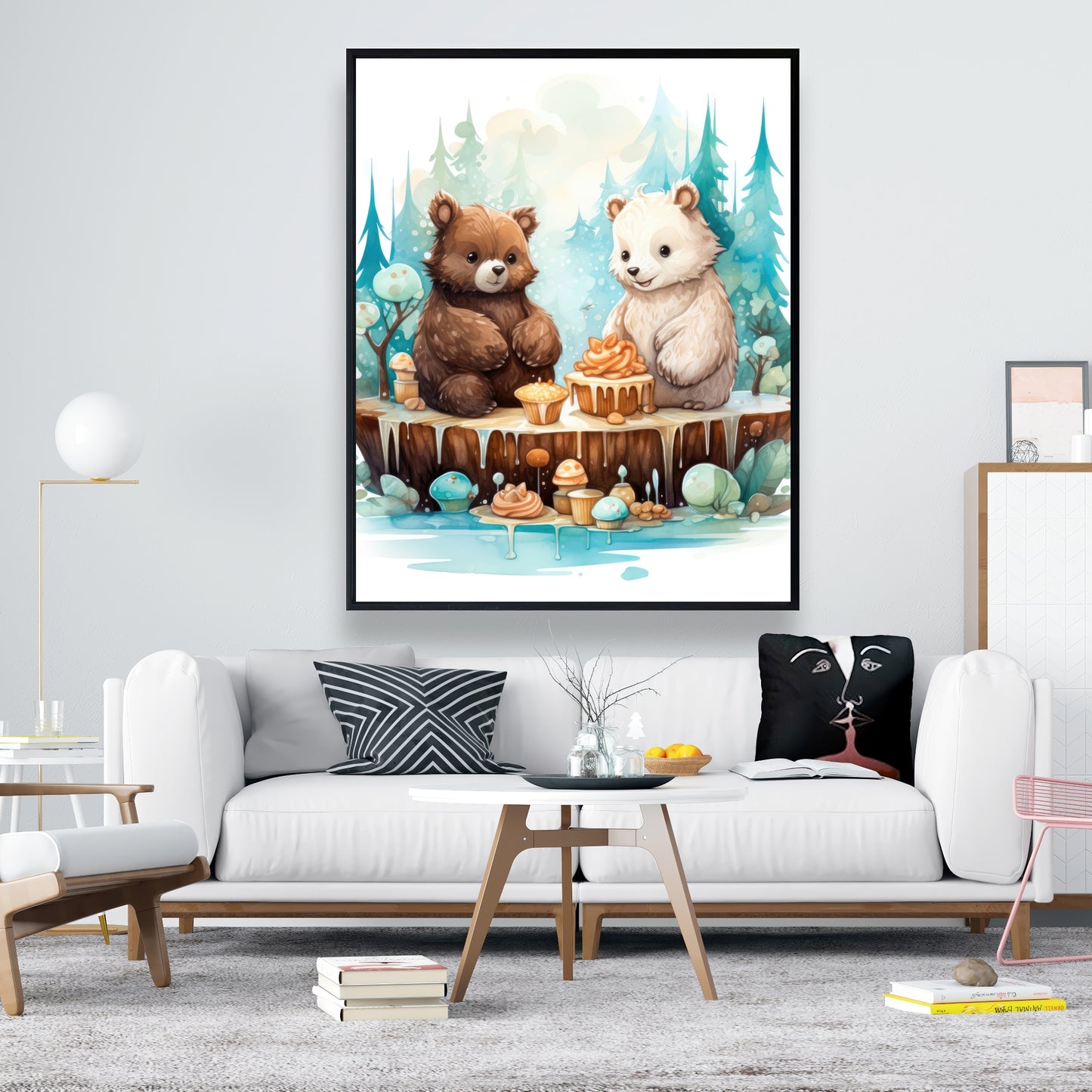 The dessert - White Framed Canvas for Stylish Home Decor