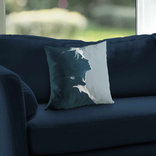 Silent Light Glow Poly Twill Throw Pillow | Home Decor