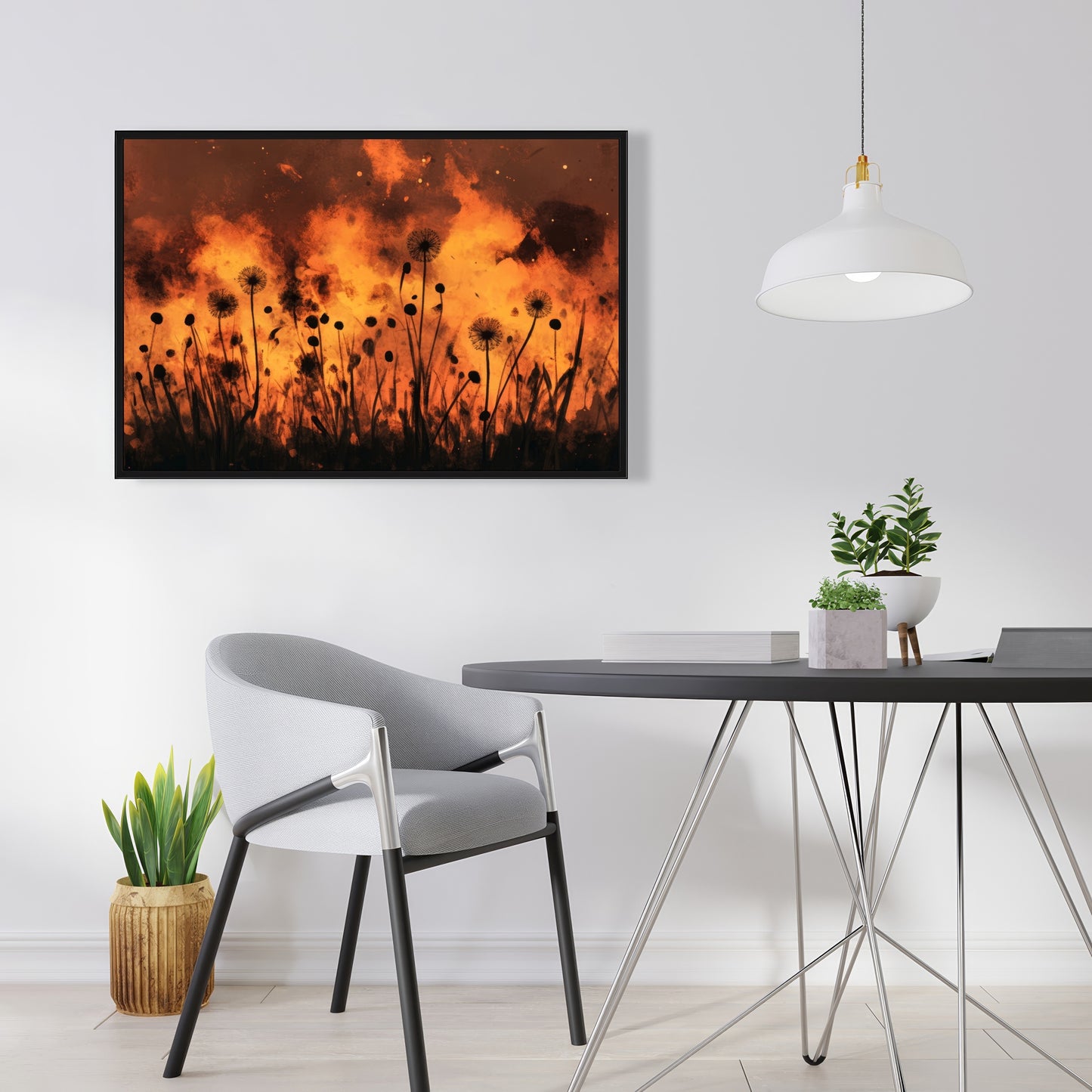 Ablaze - Black Framed Canvas Art for Elegant Home Decor
