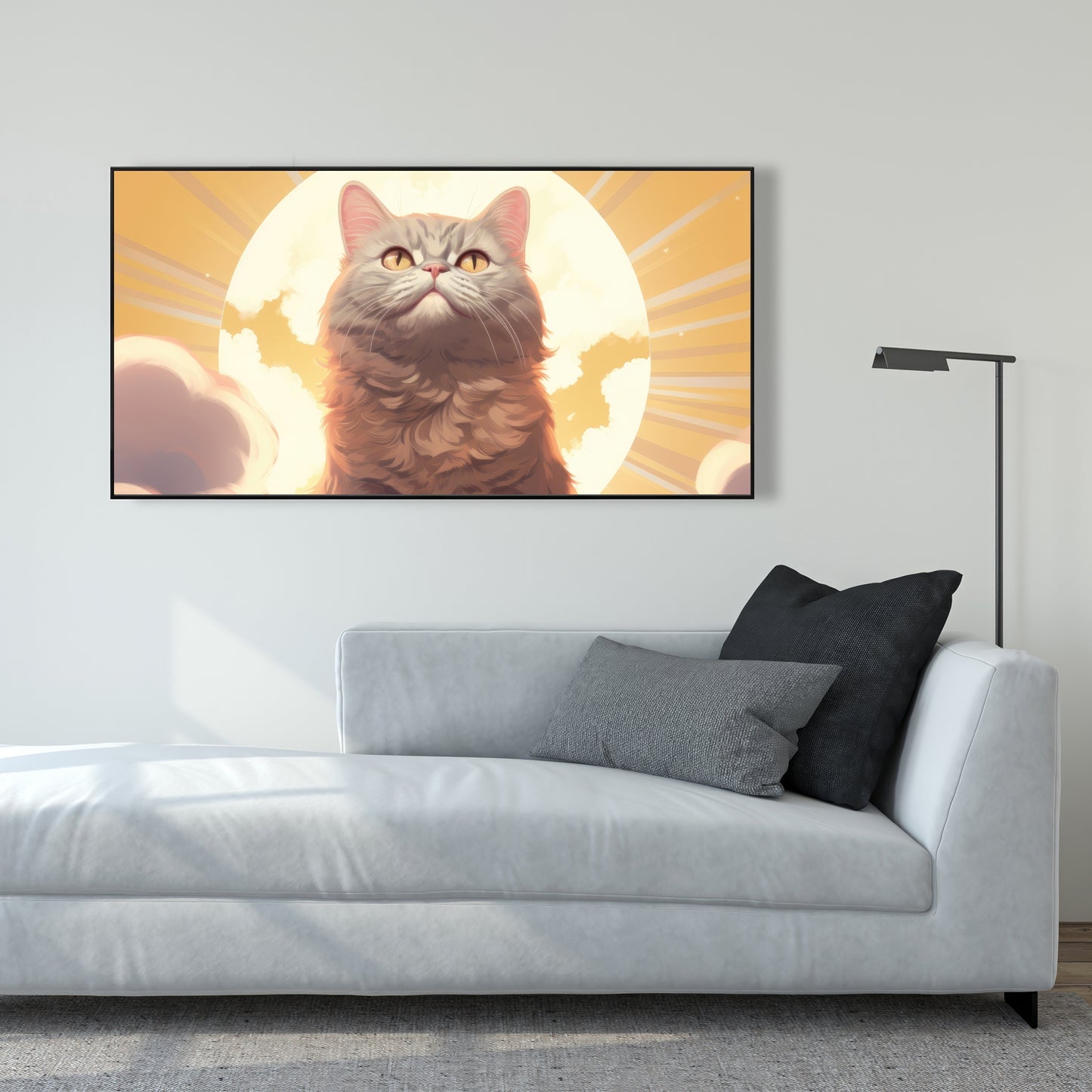 Intangible purr - 36"x36" Framed canvas