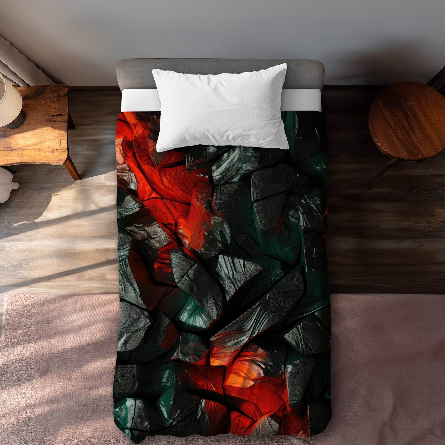 Hiding Under Black Duvet Cover - Stylish Home Decor Essential