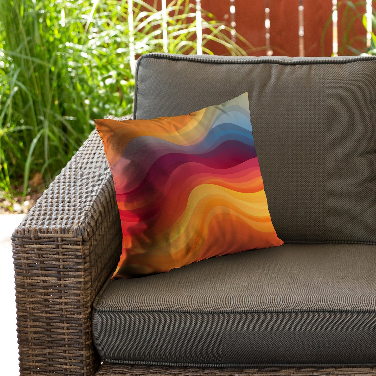 Cloudy Sky Blue Poly Twill Throw Pillow Insert for Home Decor