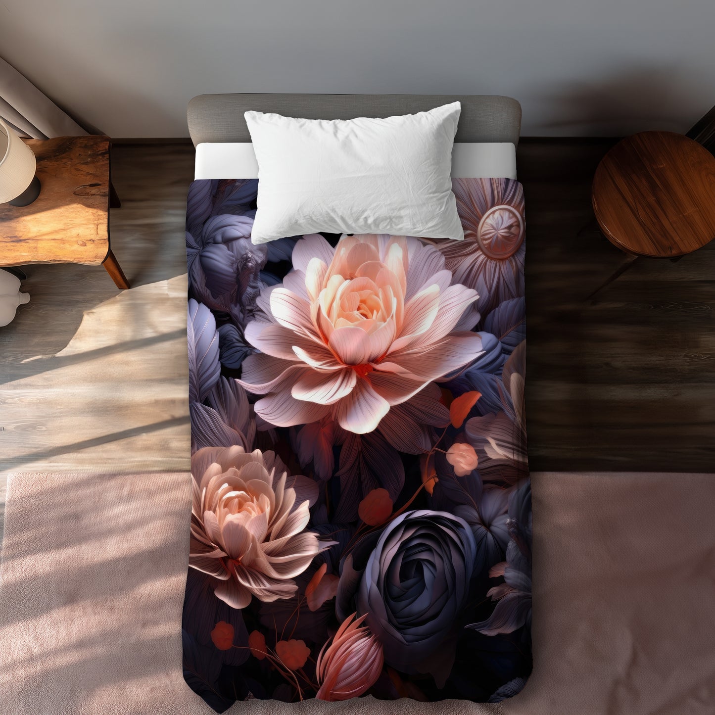 Sublime Light Coral Duvet Cover - Elegant Home Decor Accent