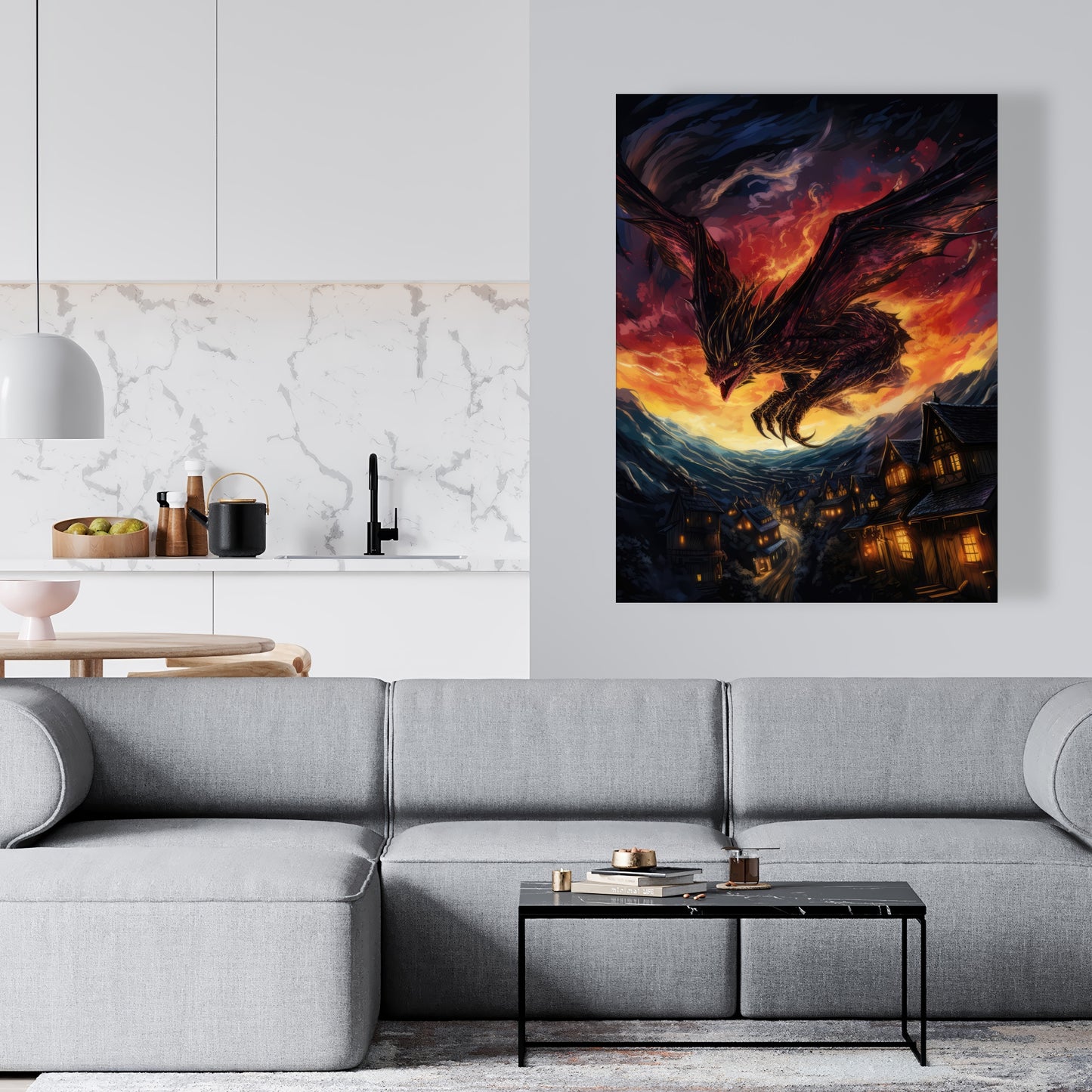 Back for Revenge - Black Canvas Home Decor Art Piece