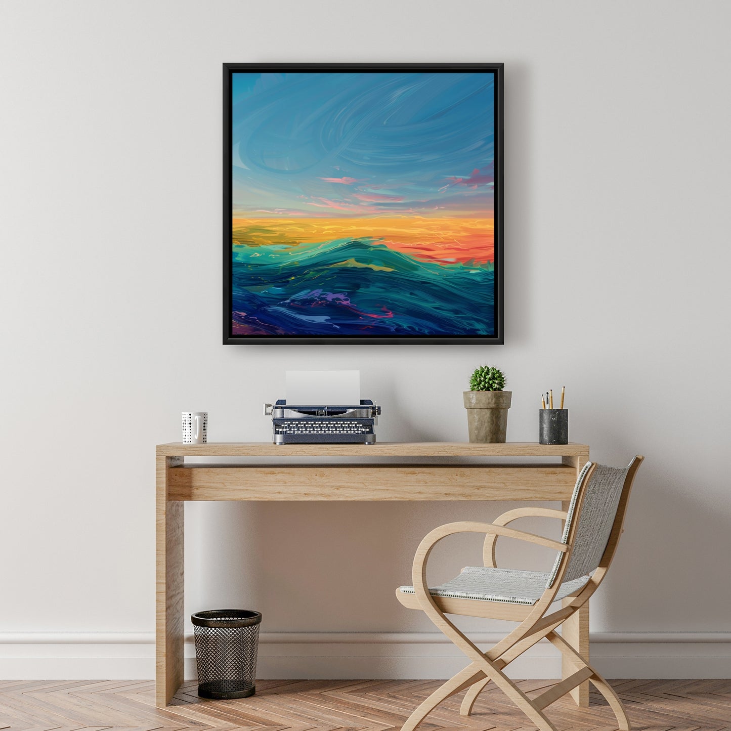 Watercolors - 36"x36" Framed canvas