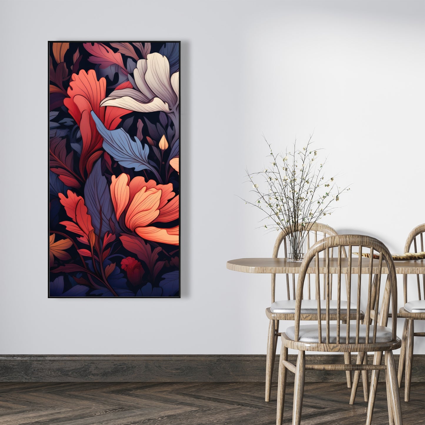 Blooming uninterrupted - 36"x36" Framed canvas
