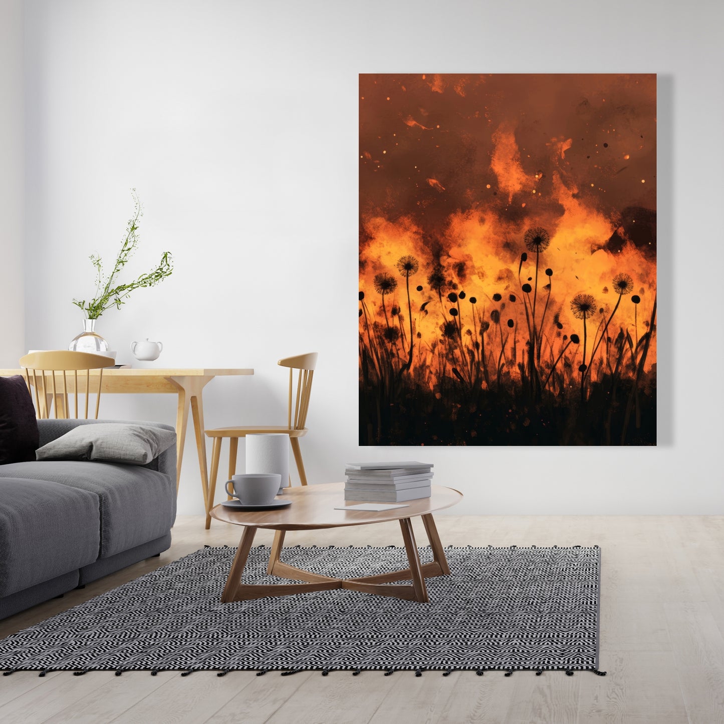 En feu - Toile 32"x32"