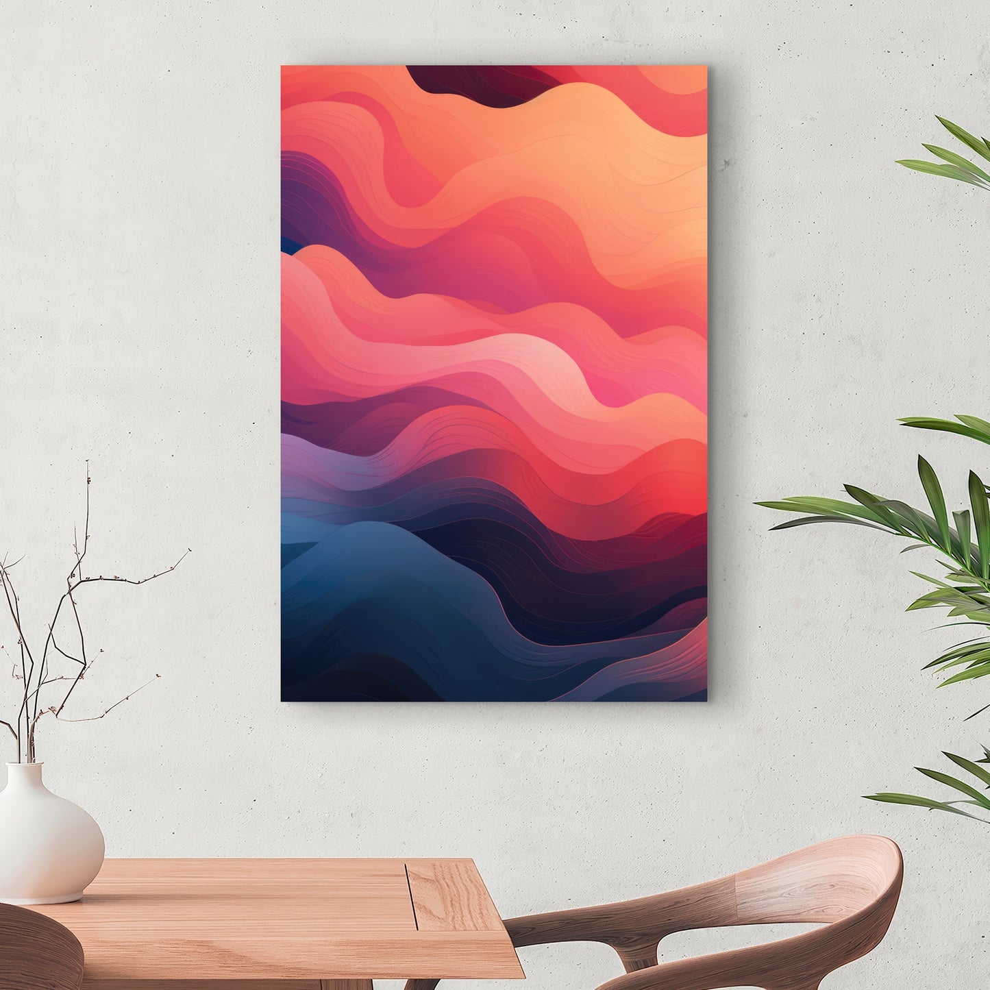 Ethereal Smoke - Pink Canvas Art for Elegant Home Decor