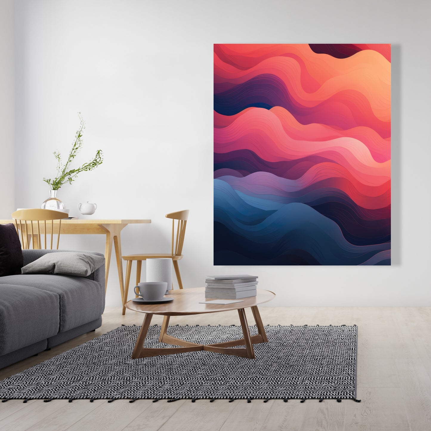 Ethereal Smoke - Pink Canvas Art for Elegant Home Decor