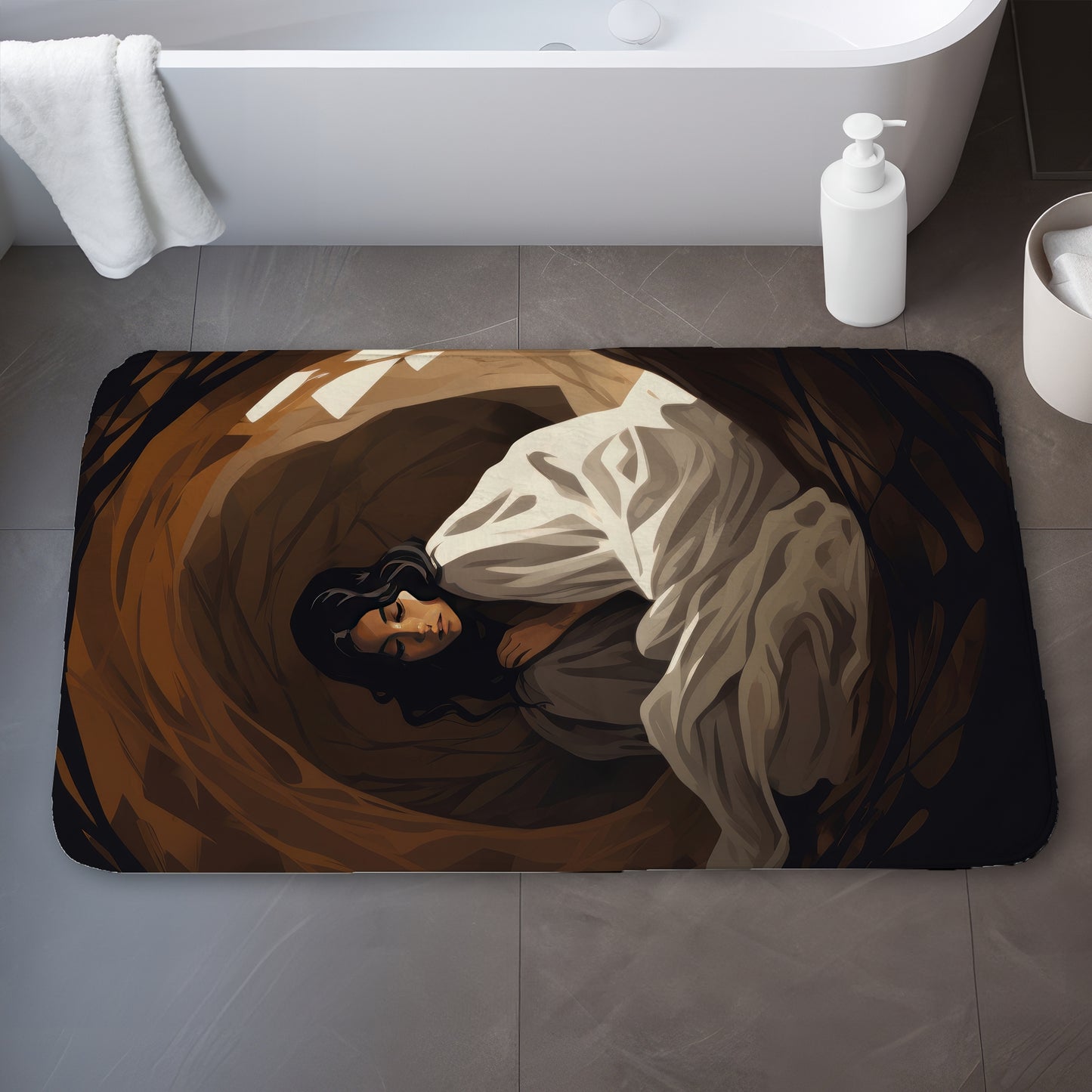 Warm embrace - 17"x24" Bath mat