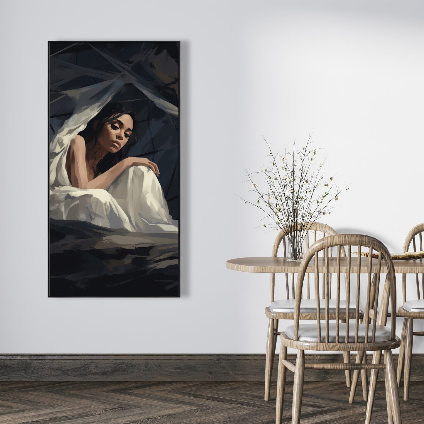Cocooned - 36"x36" Framed canvas