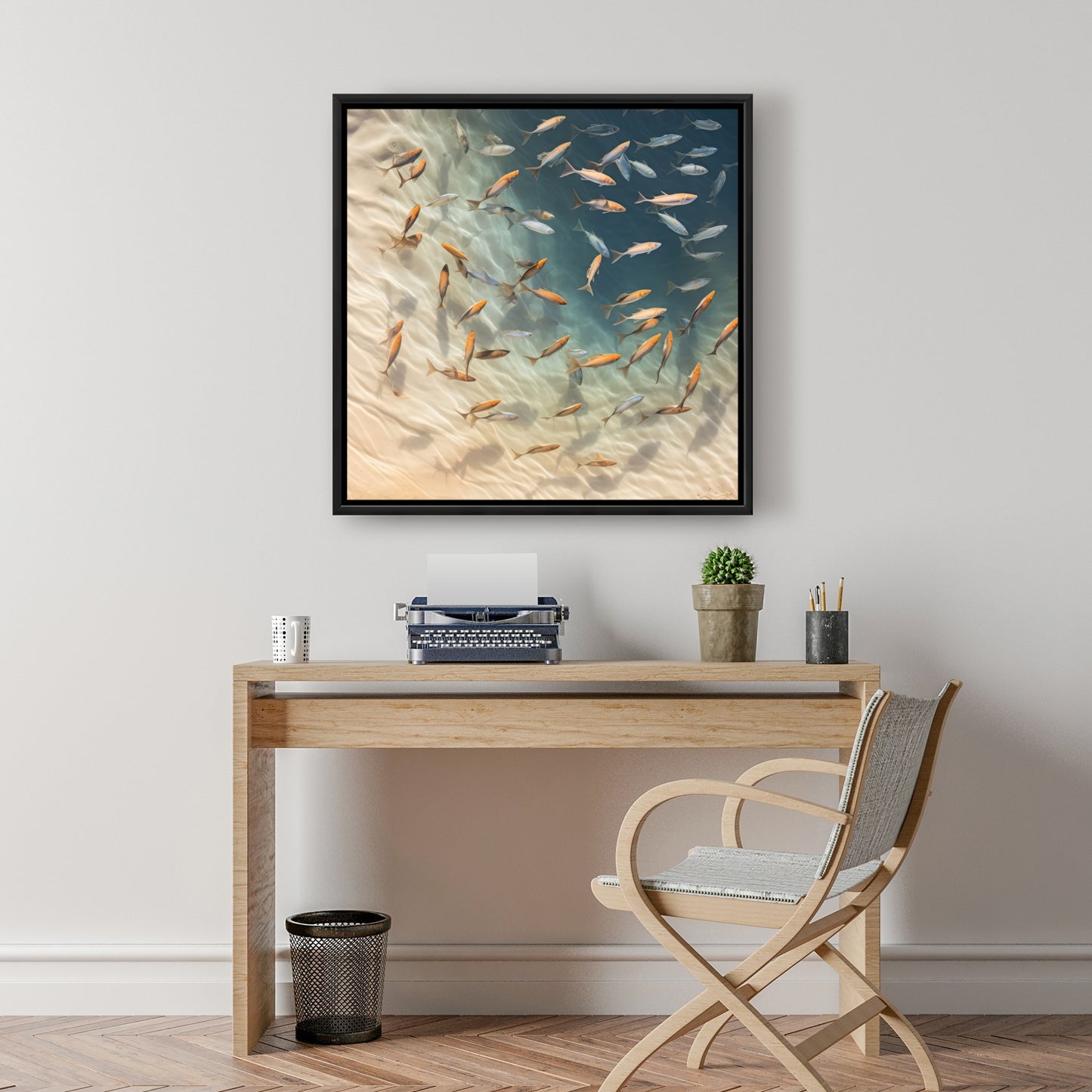 Away from the sand - 36"x36" Framed canvas