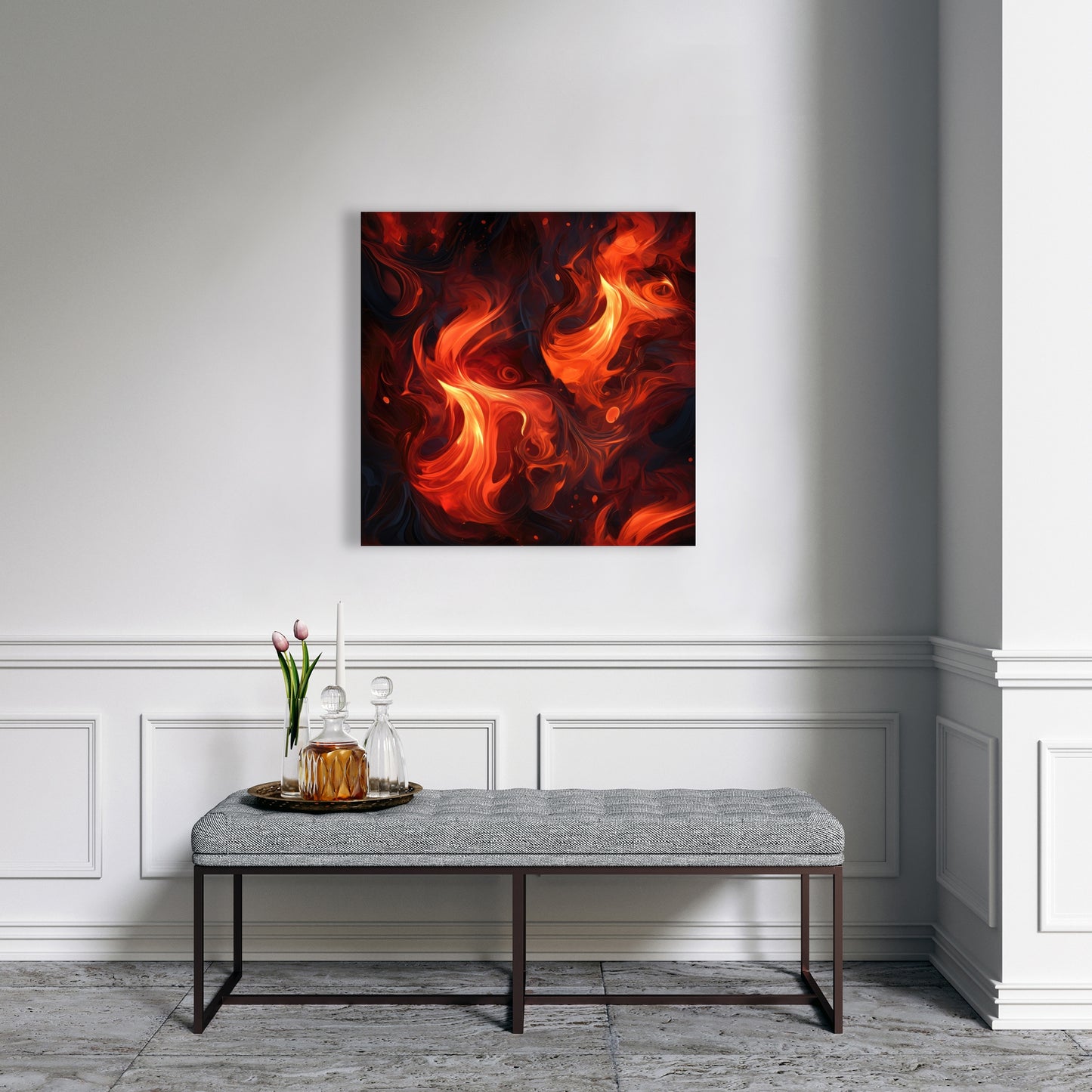 Fires of heck - 32"x32" Canvas