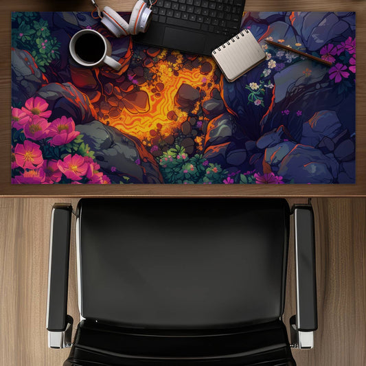 Hot River Orange Desk Mat | Stylish Home Decor Accessory