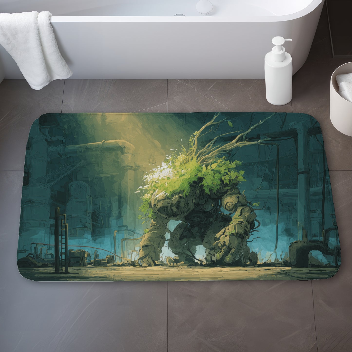 The Golem Green Bath Mat | Stylish Home Decor Essential