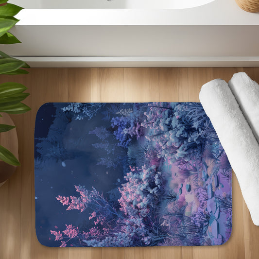 Cold Night Blue Bath Mat for Cozy Home Decor | Soft & Stylish