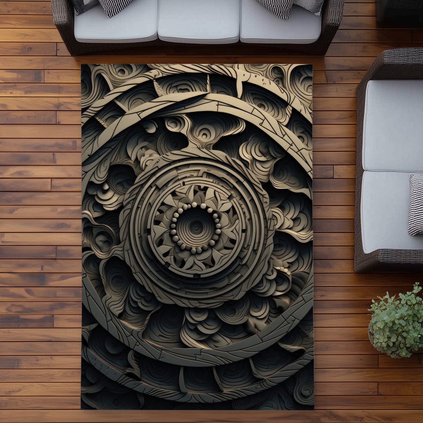 Cycles Gray Outdoor Area Rug | Stylish Home Decor Solution