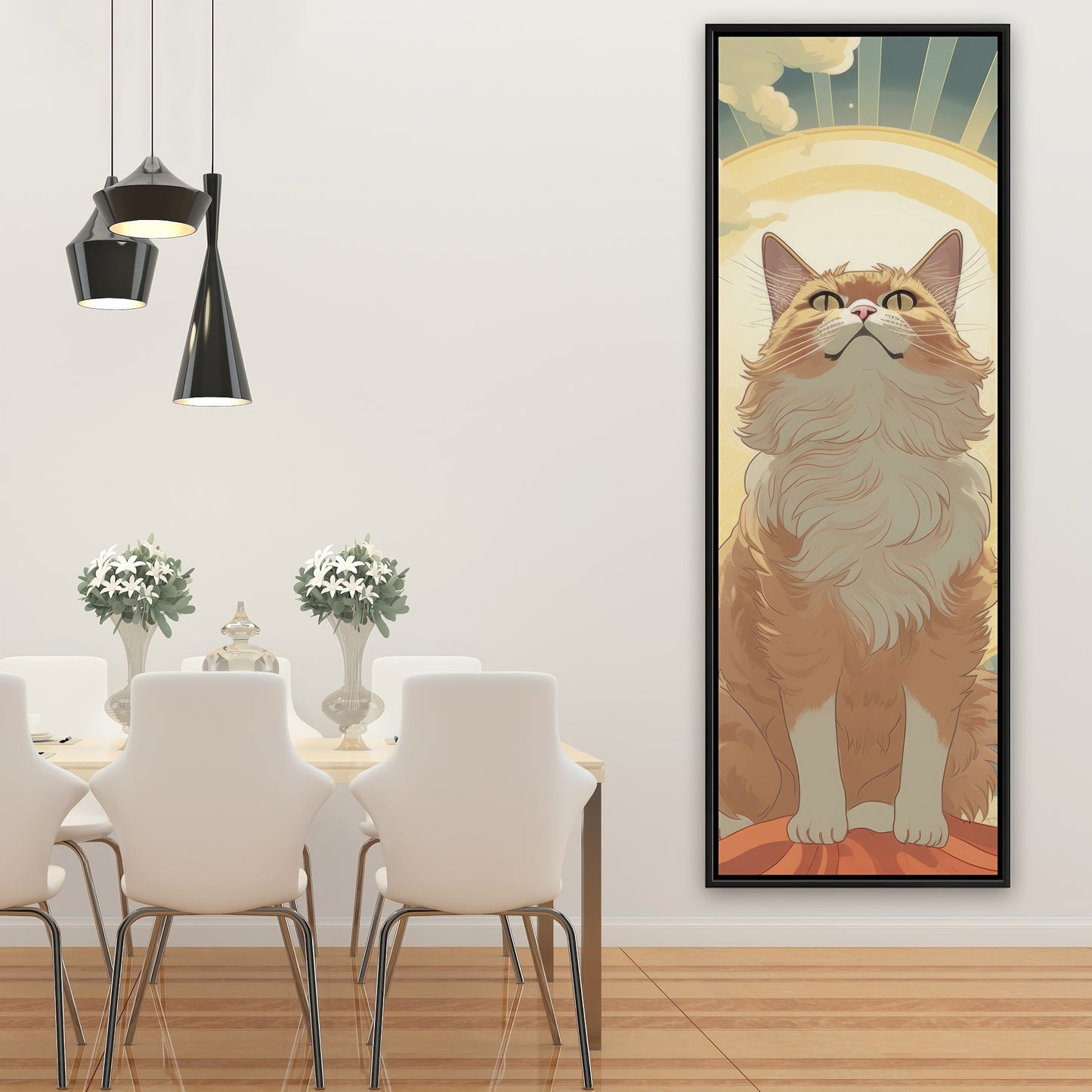 Moewing above - 36"x36" Framed canvas