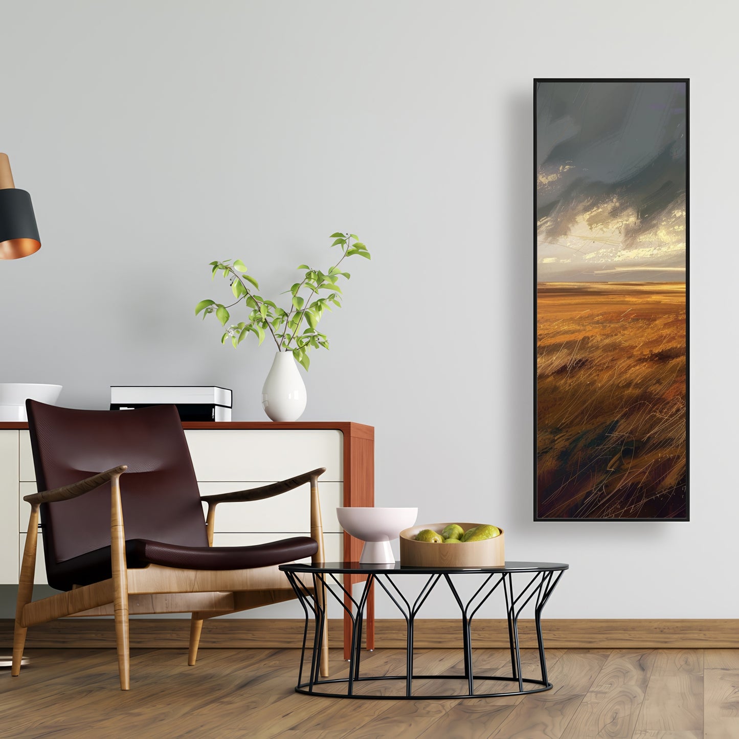 Before the storm - Framed Canvas - Print on demand