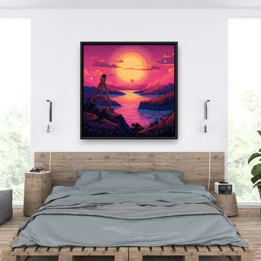 Skybound Yellow Framed Canvas | Stylish Home Decor Accent