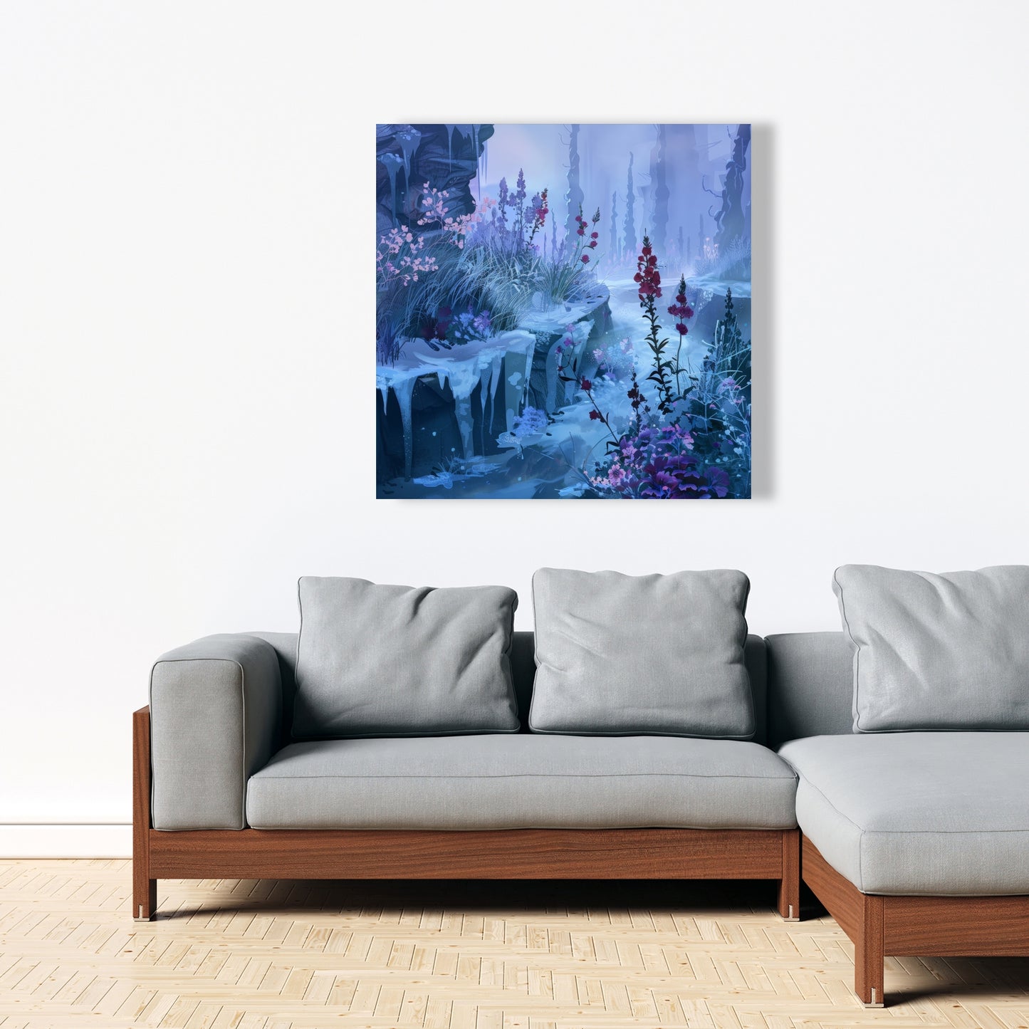 Valley of ice - 32"x32" Canvas