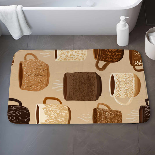 Cozy Cup Collection Bath Mat | Stylish Home Decor Rug