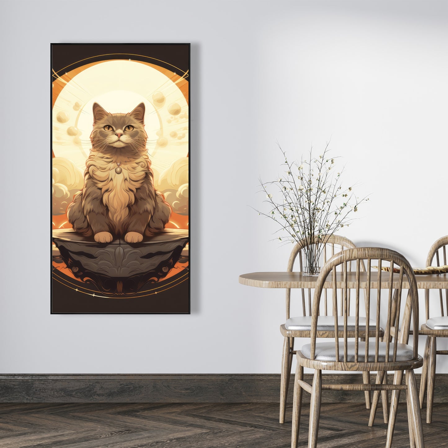 The overlord - Gray Framed Canvas for Elegant Home Decor