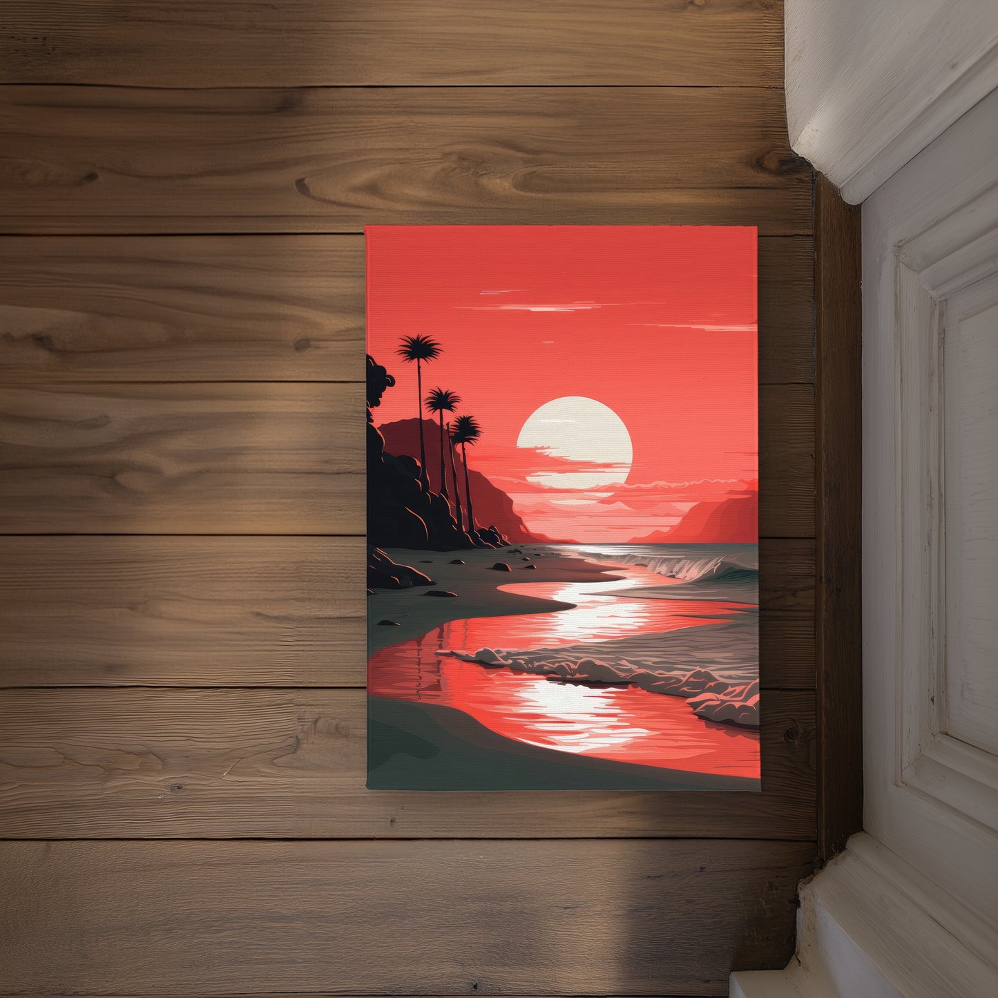 Blood Sun Black Indoor Outdoor Door Mat | Home Decor Accent