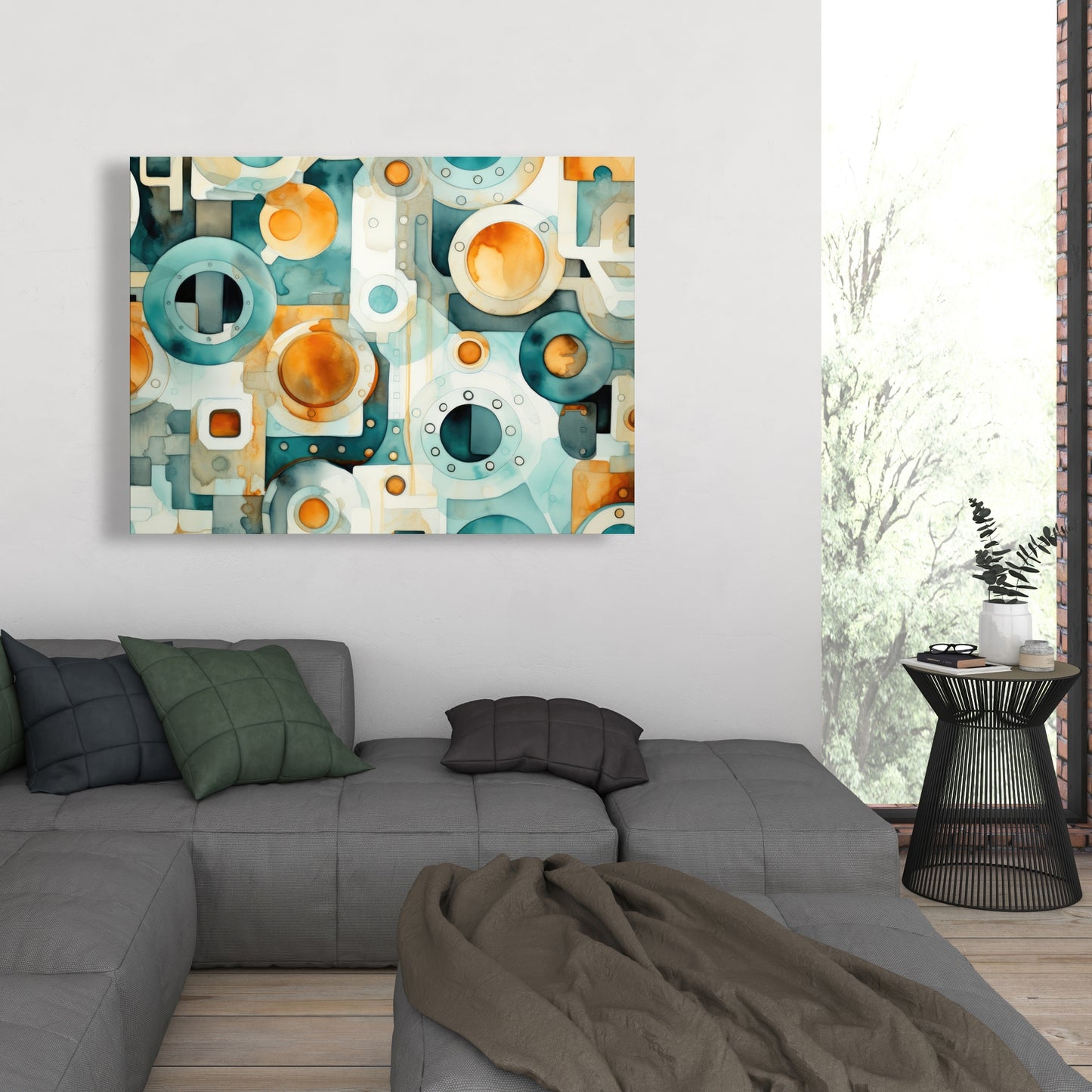 Decomposed porthole - 32"x32" Canvas