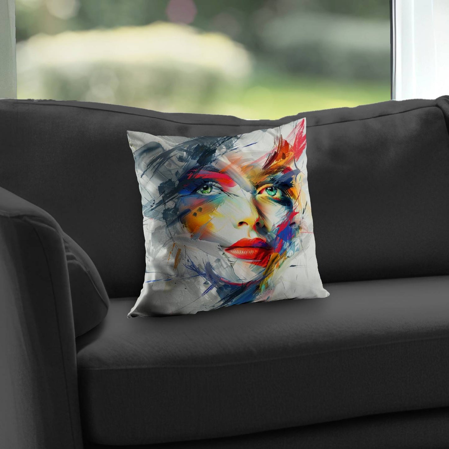 Abstract Look Poly Twill Throw Pillow | Modern Home Decor
