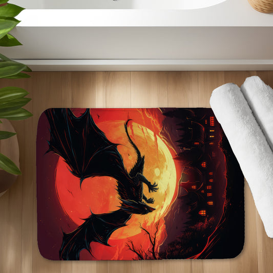 The dragon's wrath - 17"x24" Bath mat