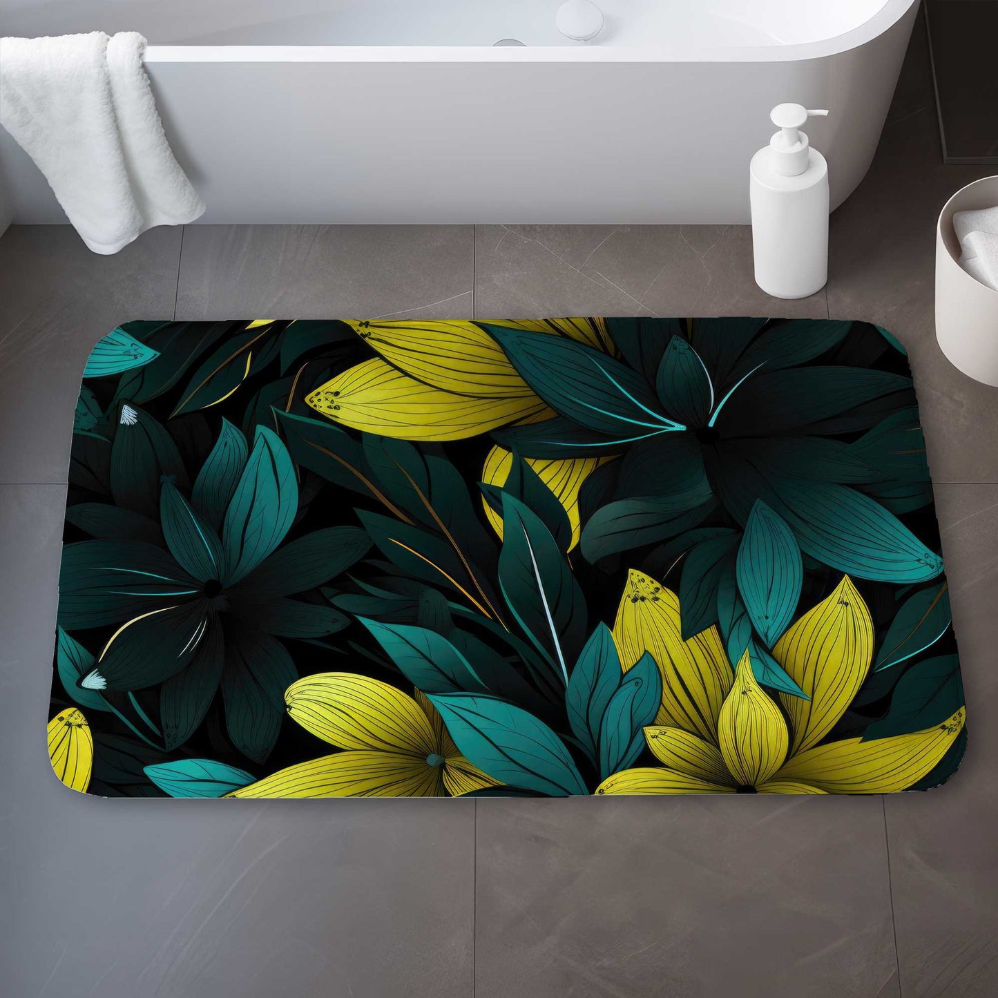 Potent Turquoise Bath Mat for Stylish Decor | Soft & Durable