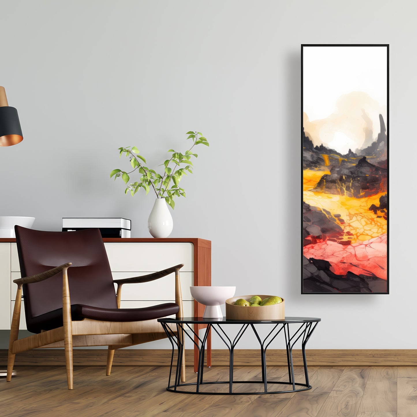 Hot and flowing - 36"x36" Framed canvas