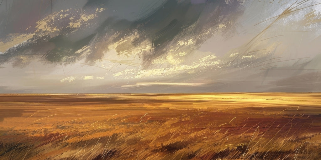 Before the storm - Framed Canvas - Print on demand