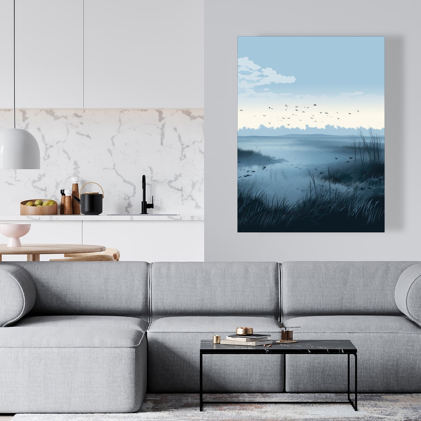 Evening marsh - 32"x32" Canvas