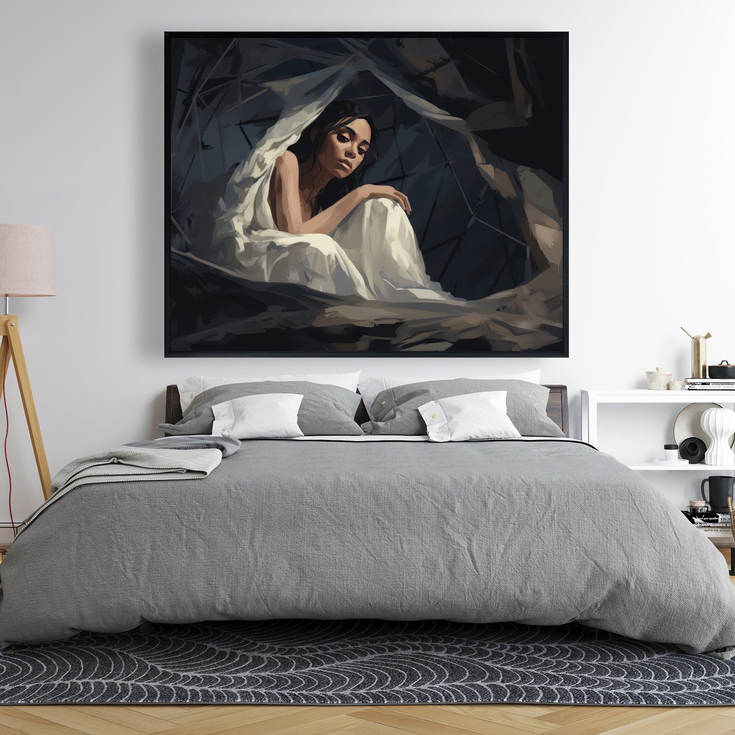 Cocooned - 36"x36" Framed canvas