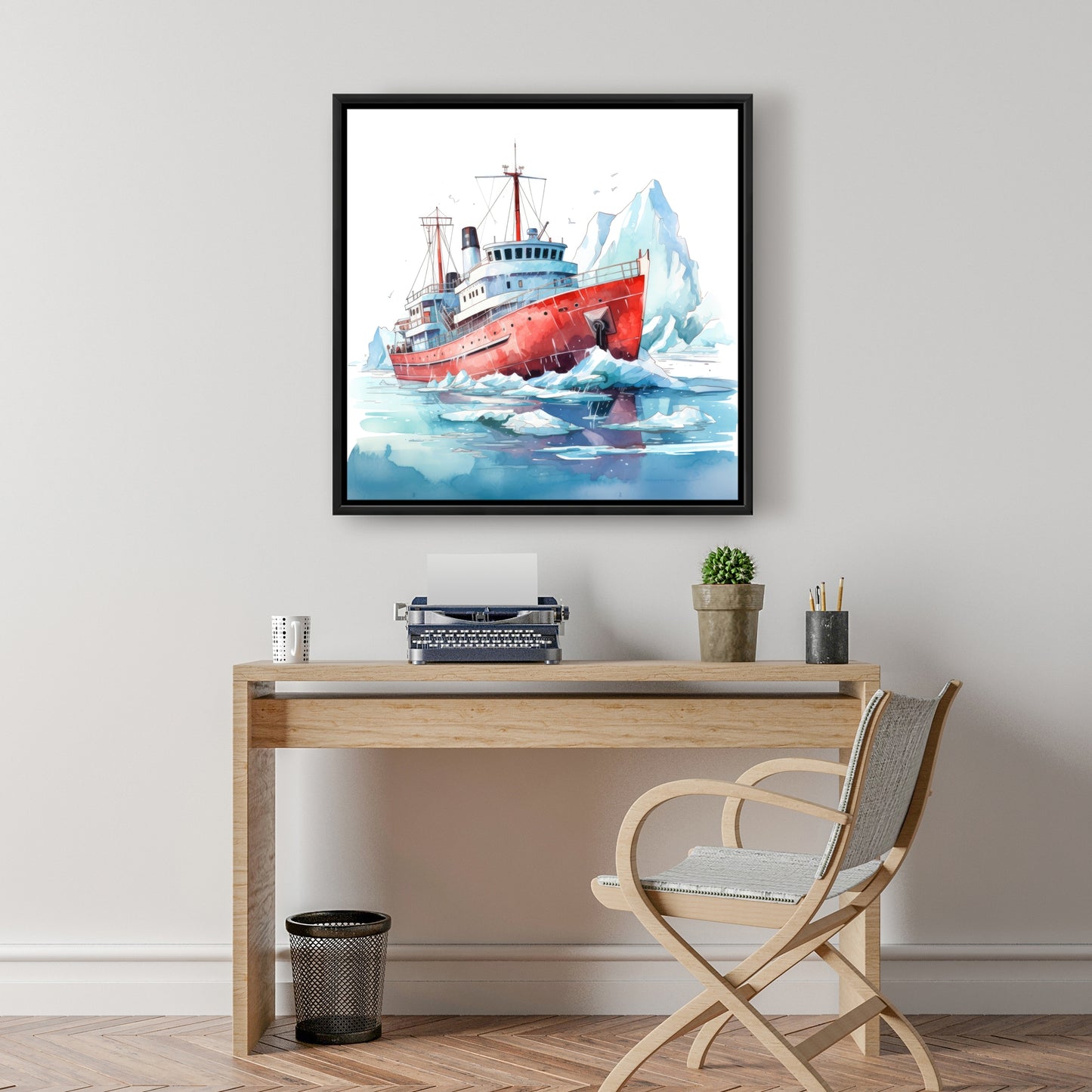 Breaking the ice - 36"x36" Framed canvas