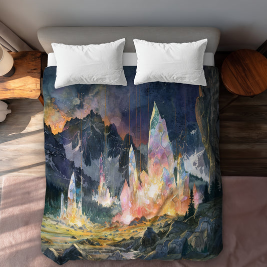 Growing Strong Blue Duvet Cover - Stylish Home Decor