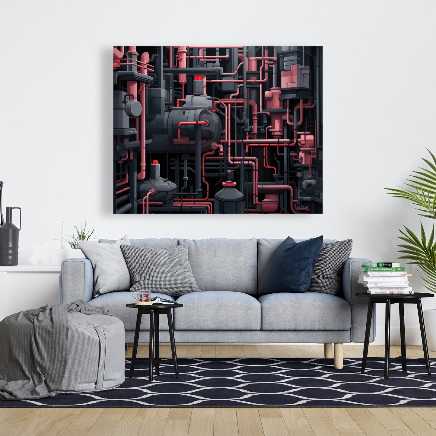 Dark pipes - Gray canvas for stylish home decor accents