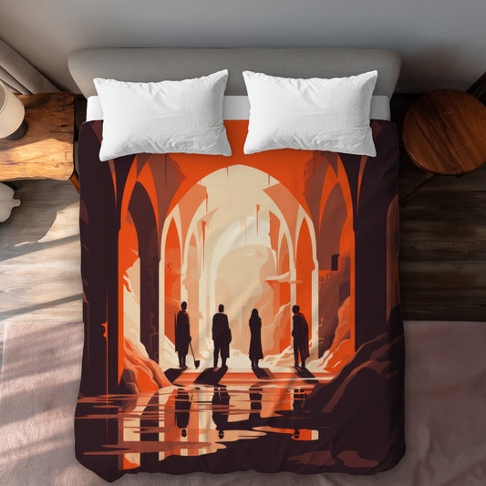 Faith Restored Beige Duvet Cover | Elegant Home Decor