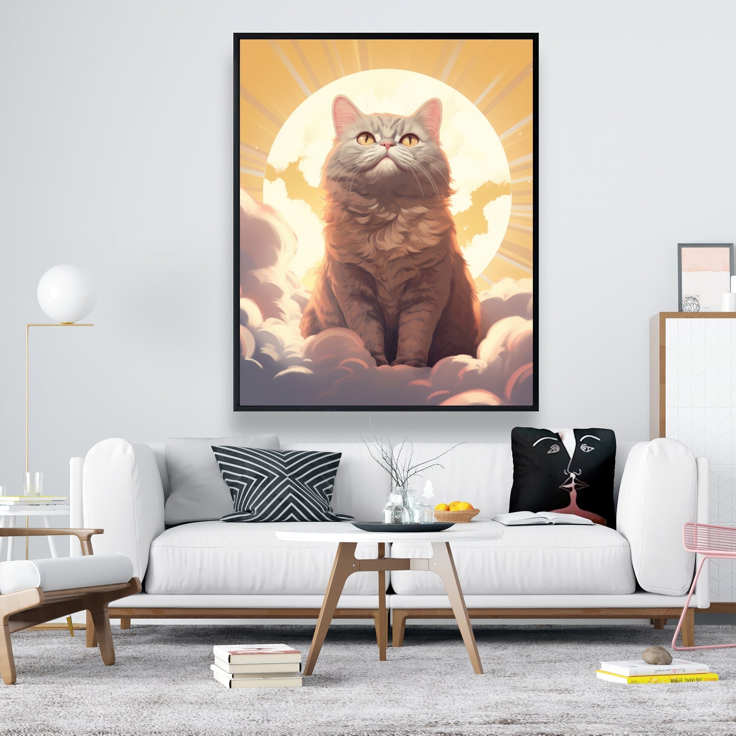 Intangible purr - 36"x36" Framed canvas