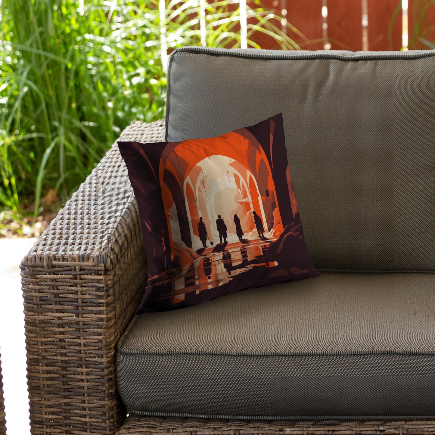 Faith Restored Orange Poly Twill Throw Pillow - Home Decor Insert