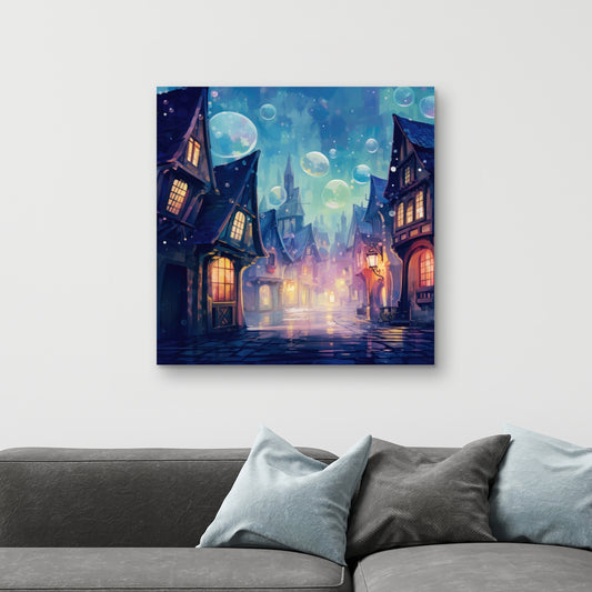 Bubble ville - 32"x32" Canvas