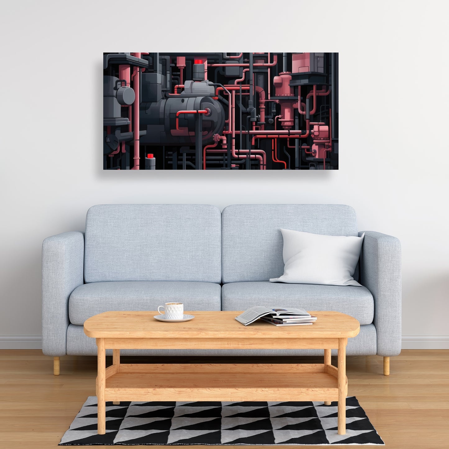 Dark pipes - Gray canvas for stylish home decor accents