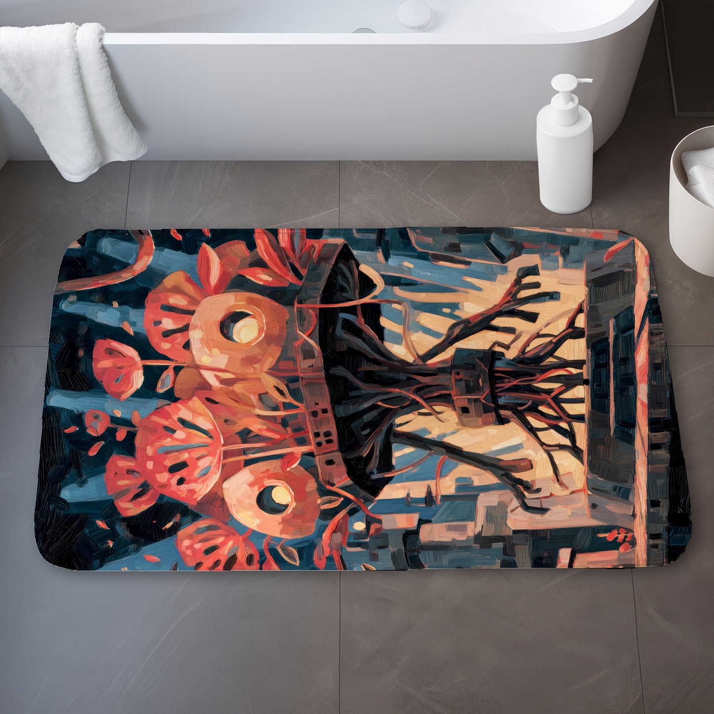 Dystopic nature - 17"x24" Bath mat