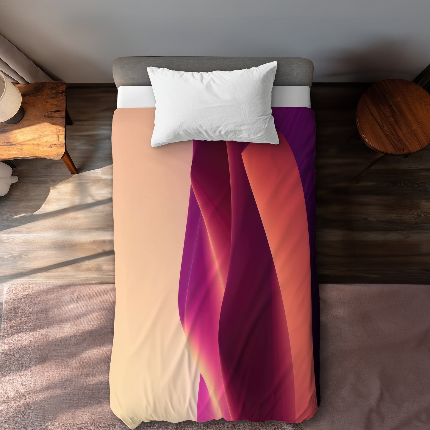 Deep Dunes Red Duvet Cover | Elegant Home Decor Accent