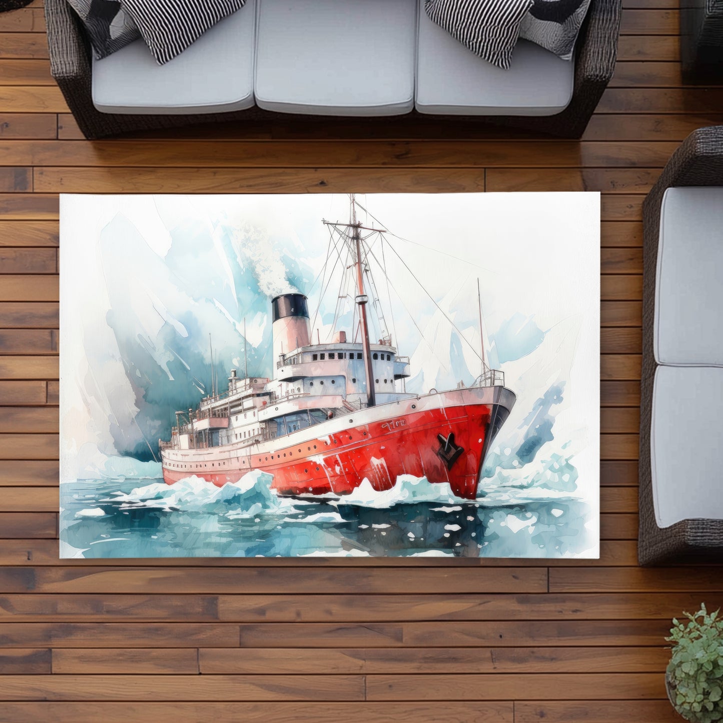Icebreaker White Outdoor Area Rug - Stylish Home Decor
