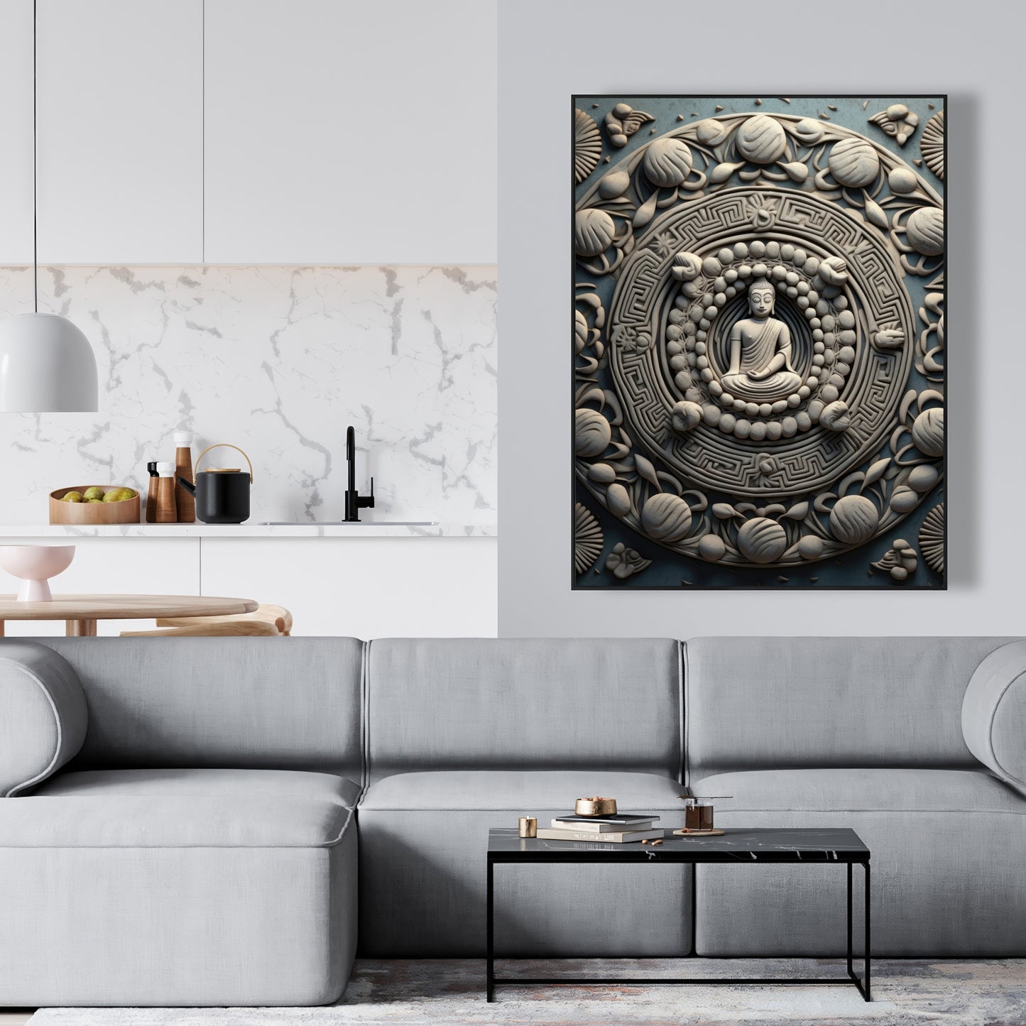 Spiritual peace - 36"x36" Framed canvas