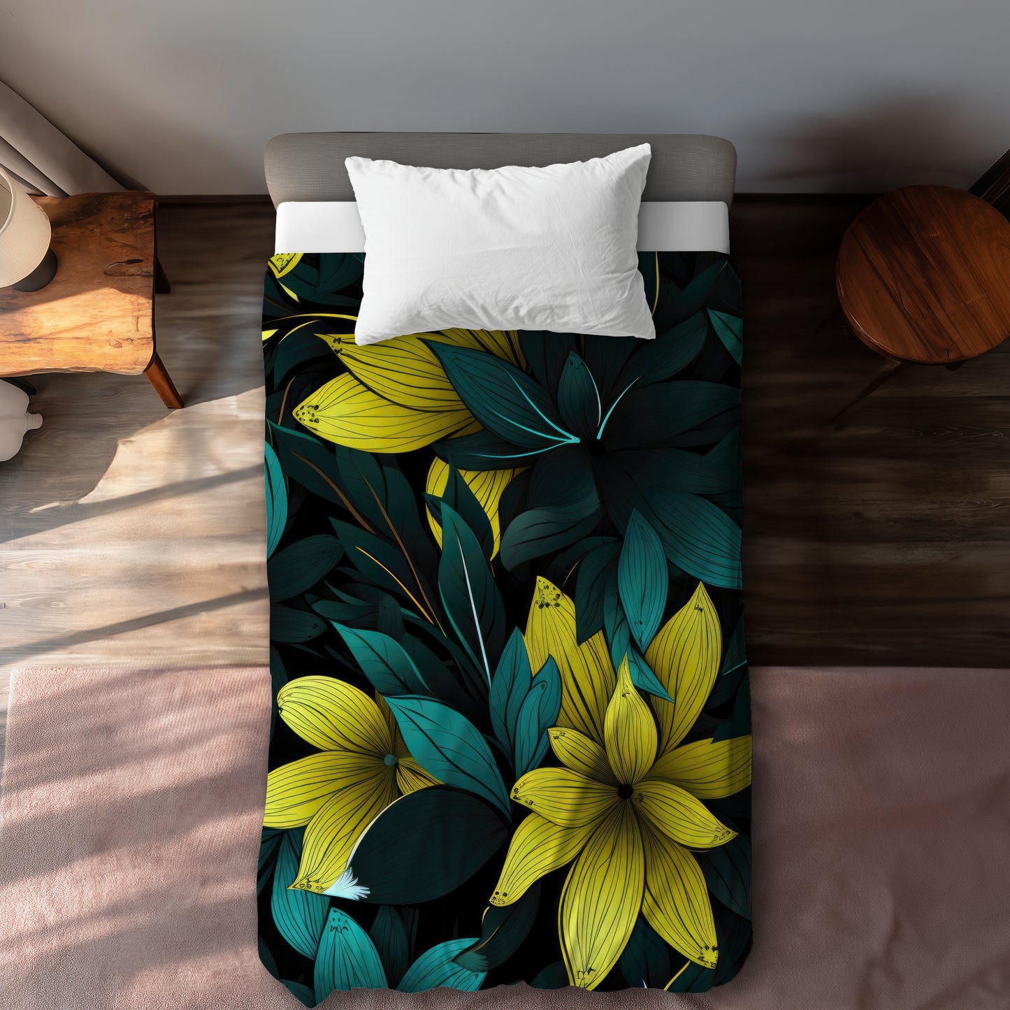 Potent Turquoise Duvet Cover | Stylish Home Decor Accent